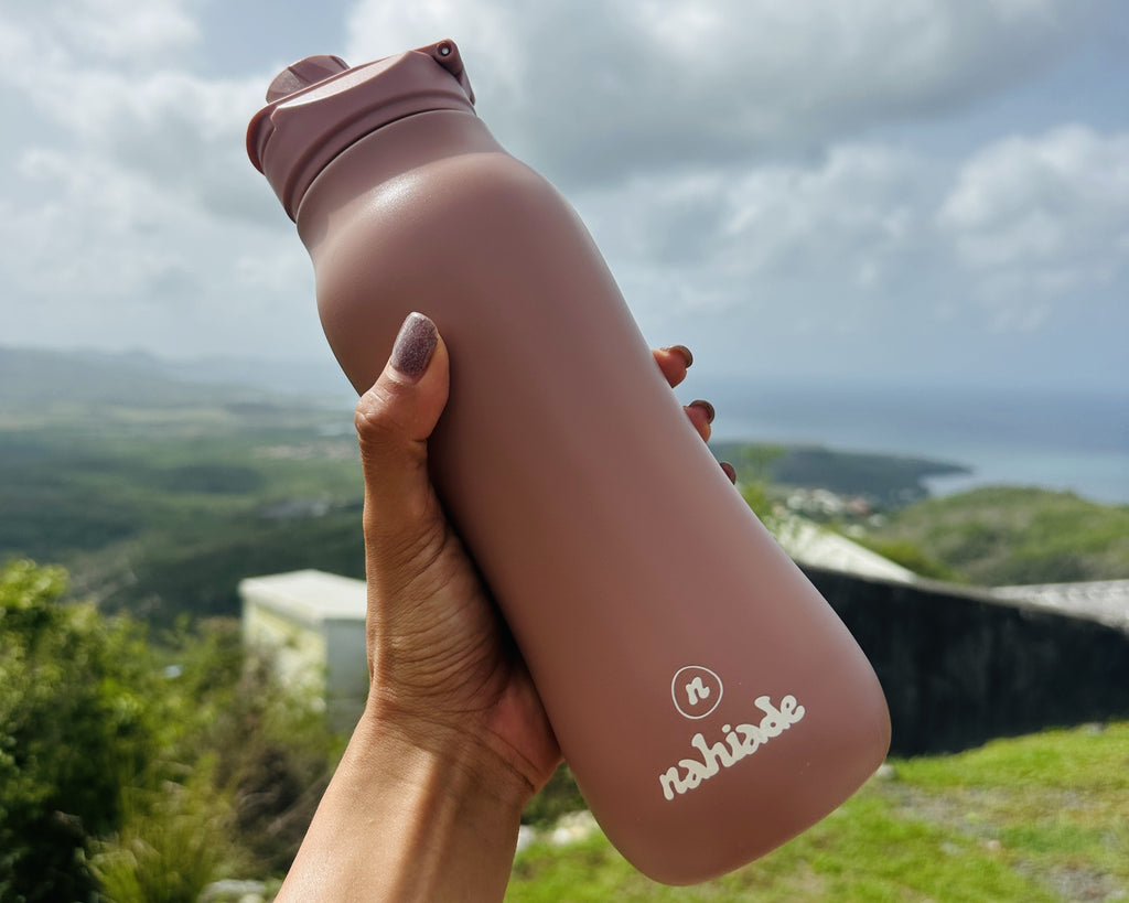 Nahiade Curve – Gourde Sport Isotherme Inox 710ml – Sans BPA – Cappuccino